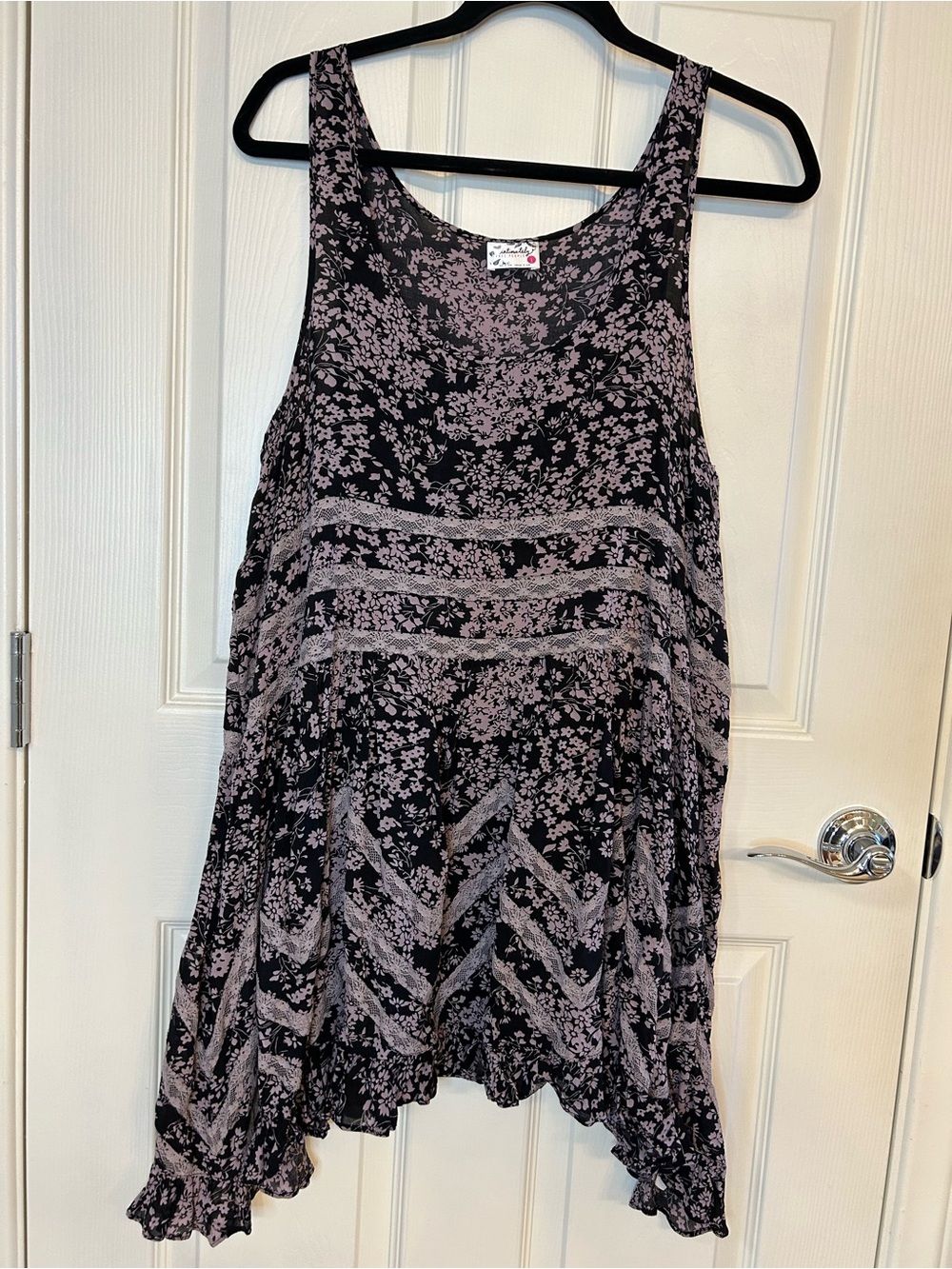 Free people Voile trapeze floral dress Large (Bin 076)